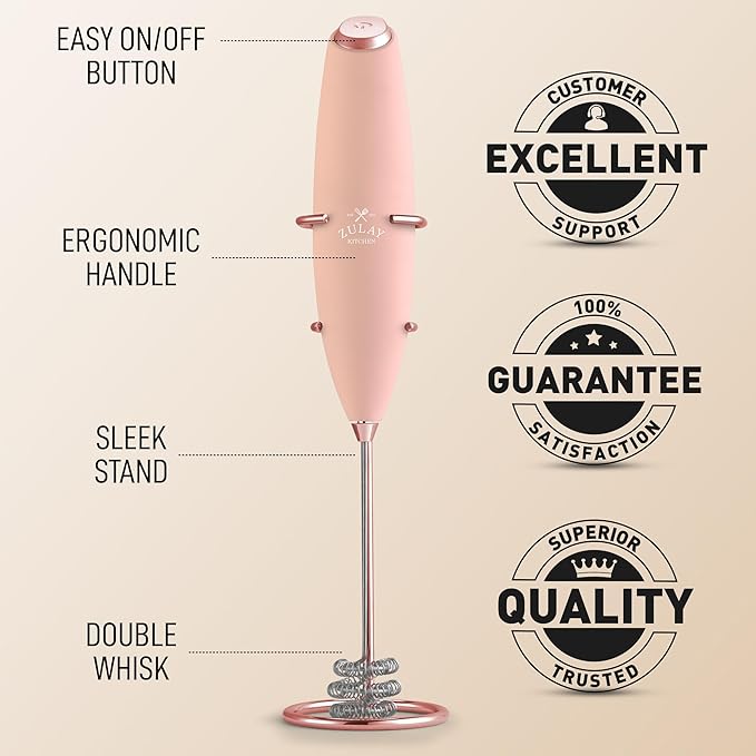 Zulay Kitchen Patented Tornado Triple Whisk Milk Frother - Image 7