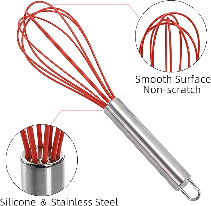 Cididu Set of 24 Silicone Whisk Bulk - Image 3