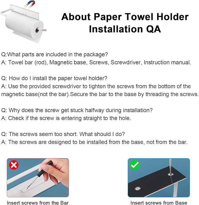 Magnetic Paper Towel Holder for Fridge, Toilet Paper Roll Holder Magnetic Paper - Image 8
