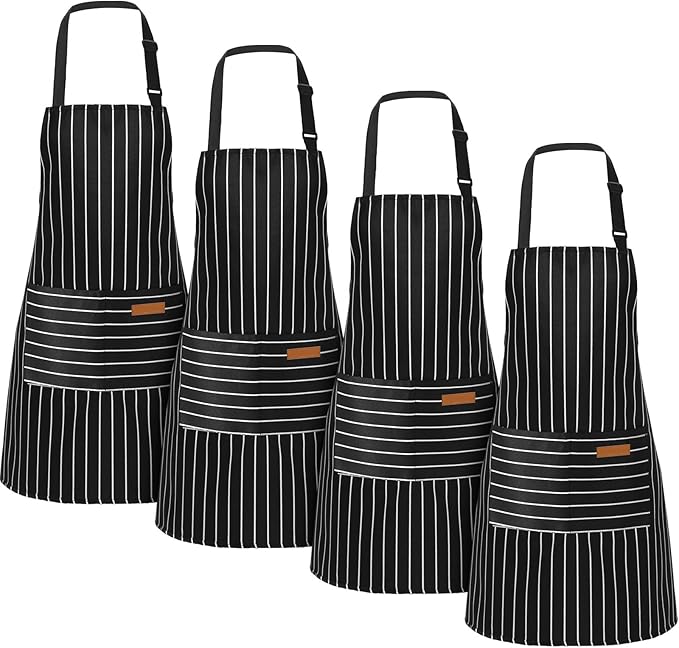 Handepo 4 Pcs Kitchen Aprons by Handepo