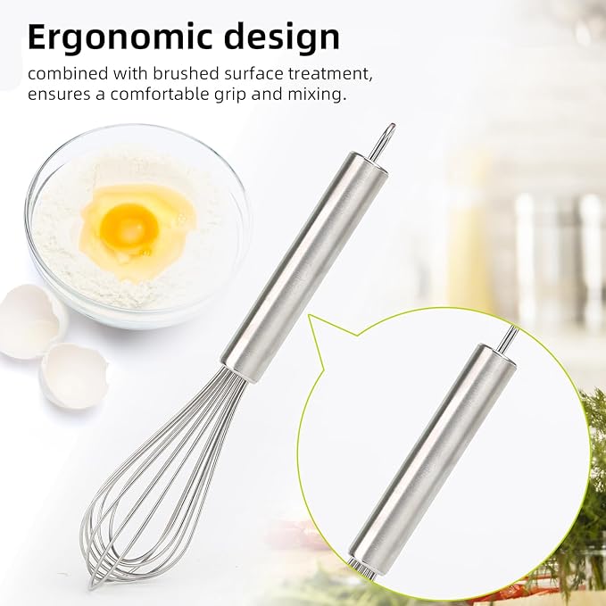 Stainless steel Small whisk for cooking, whisk is crafted - Image 5