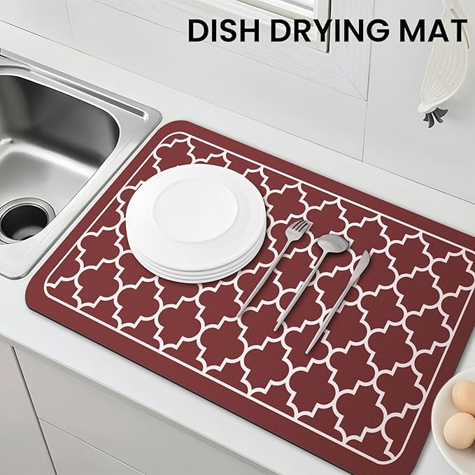 WISELIFE Dish Drying Mat Super Absorbent Drying Mat Large Dish Drying Mats - Image 7