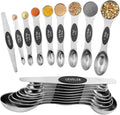 Magnetic Measuring Spoons Set Stainless Steel by Unknown