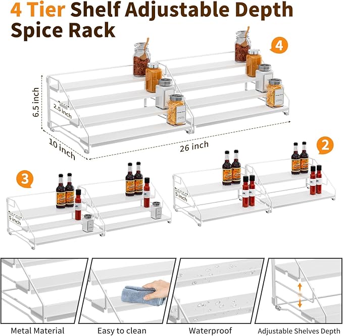 BOIVSHI Spice Organization for Cabinet, Spice Rack Organizer, Spice Rack - Image 4