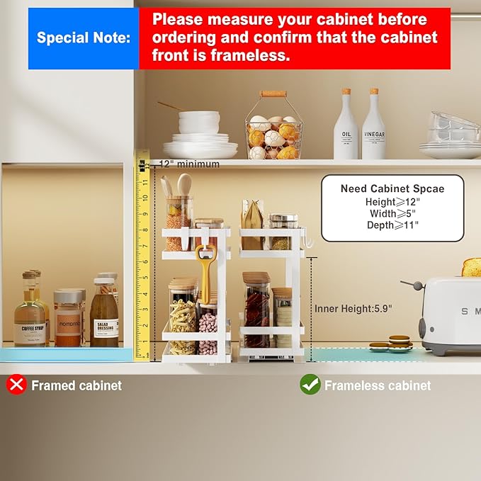 Magheo Pull Out Spice Rack Organizer - Image 3