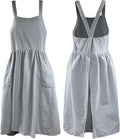 Uaussi Cotton Linen Apron Cross Back Work Apron by Uaussi