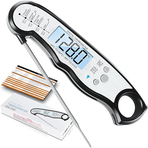 Digital Meat Thermometer, Waterproof Instant Read Food Thermometer by ImSaferellMeatThermometer