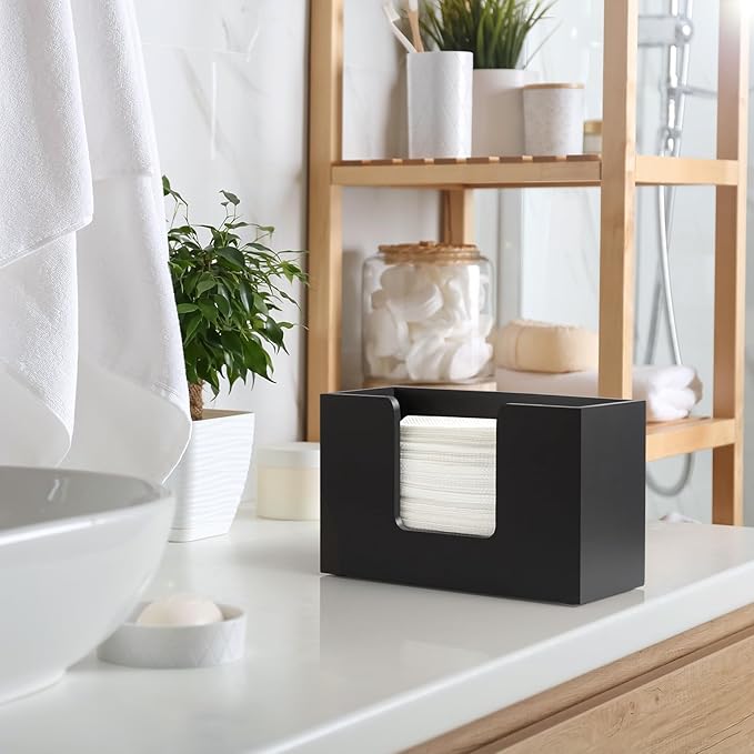 2-Pack Paper Towel Dispenser Countertop, Wooden Bathroom Paper Towel Holder - Image 5