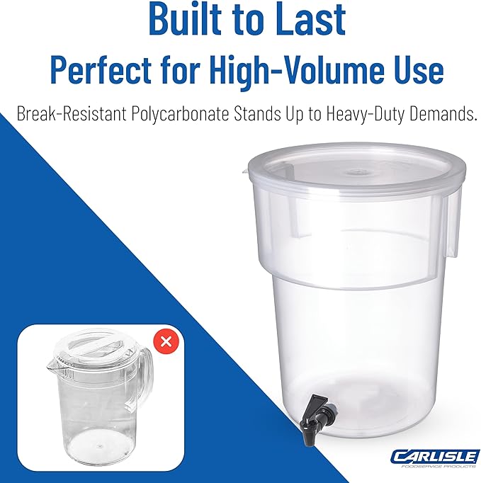 Carlisle FoodService Products Round Beverage Dispenser Drink Dispenser - Image 6