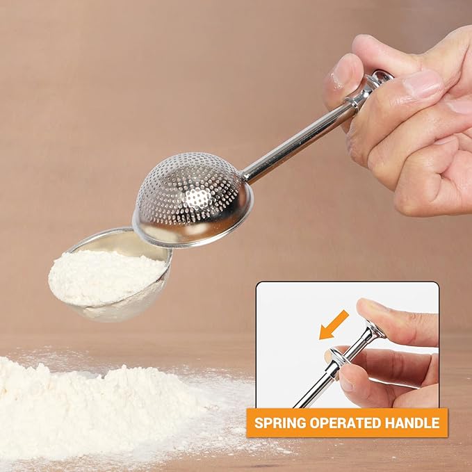 HULISEN Set of 2 Flour Duster for Baking, Powdered Sugar Shaker Duster - Image 2