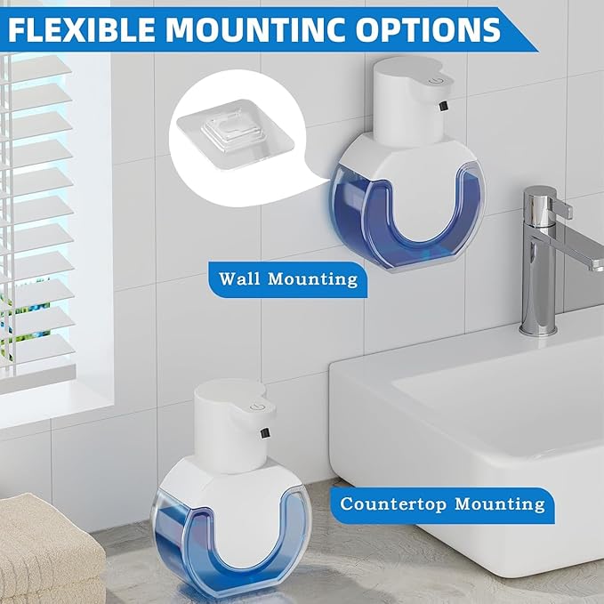 2Pack Automatic Soap Dispenser Touchless, Rechargeable Foaming Soap Dispenser - Image 5