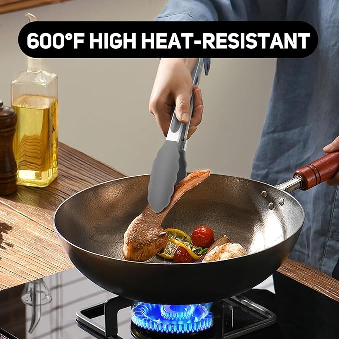Kitchen Tongs, Stainless Steel Cooking Tongs - Image 9