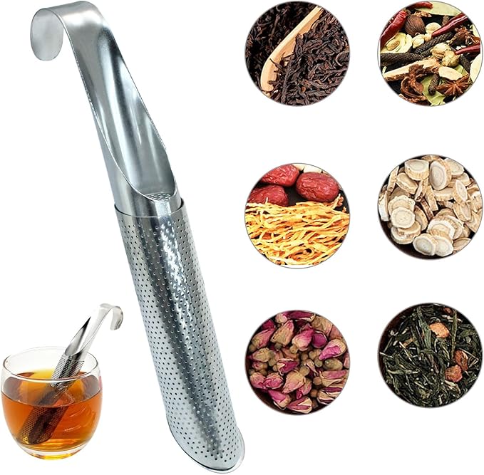 Waziaqoc 2 PCS Stainless Steel Tea Diffuser, Extra Fine Mesh Tea Strainer - Image 2