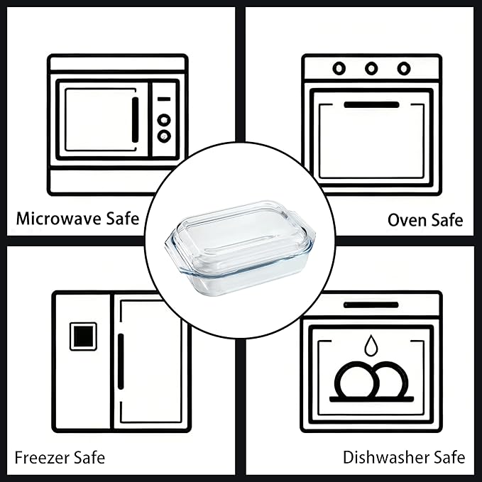 2QT Glass Casserole Dish with Lid, Tempered Glass Baking Dish - Image 9