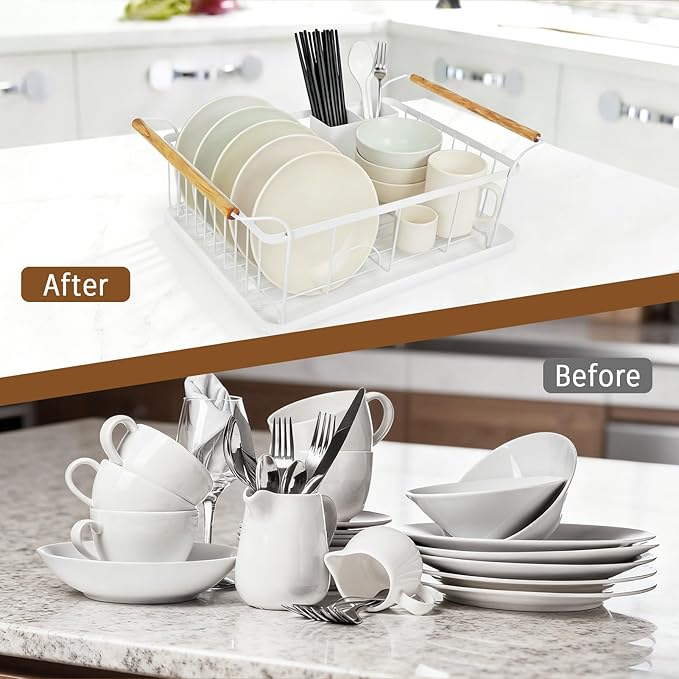 Dish Racks for Kitchen Counter, Thickened Metal Dish Drying Rack - Image 6