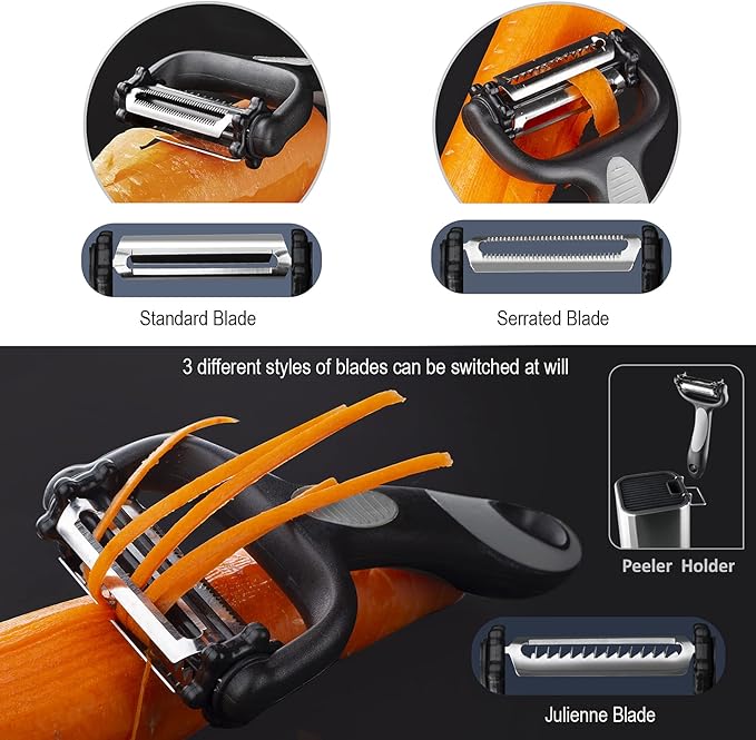 RAXCO Knife Set with Block, 10-Piece Kitchen Knives Stainless Steel, - Image 3