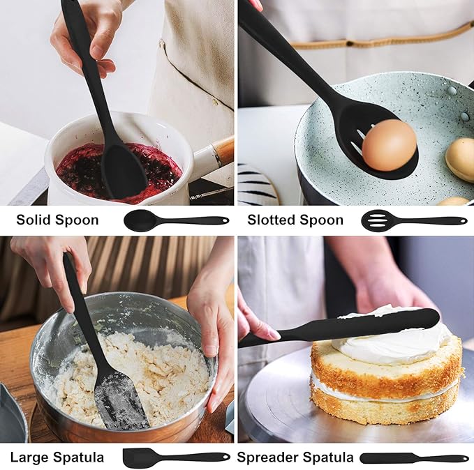 LIANYU 14 Pcs Silicone Kitchen Utensils Set - Image 5