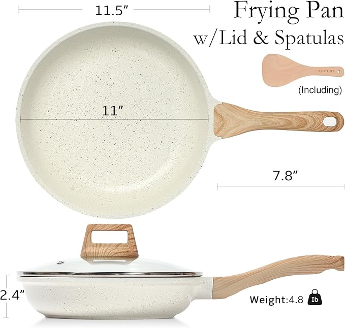 ESLITE LIFE Nonstick Ceramic Frying Pan Skillet - Image 2