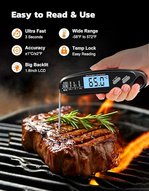 Instant Read Meat Thermometer Digital - Image 3