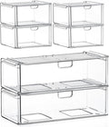 caktraie Acrylic Storage Drawers Set of 6, Plastic Organizer Bins by shoeboxesanddeskorganizers