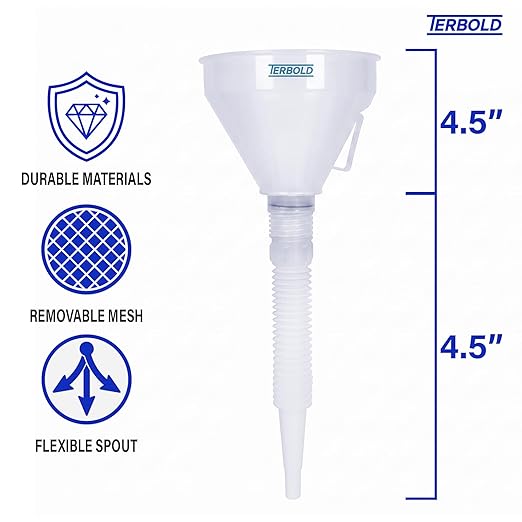 Automotive Flex Funnel with Hose | Wide Mouth Flexible Oil Funnel - Image 2