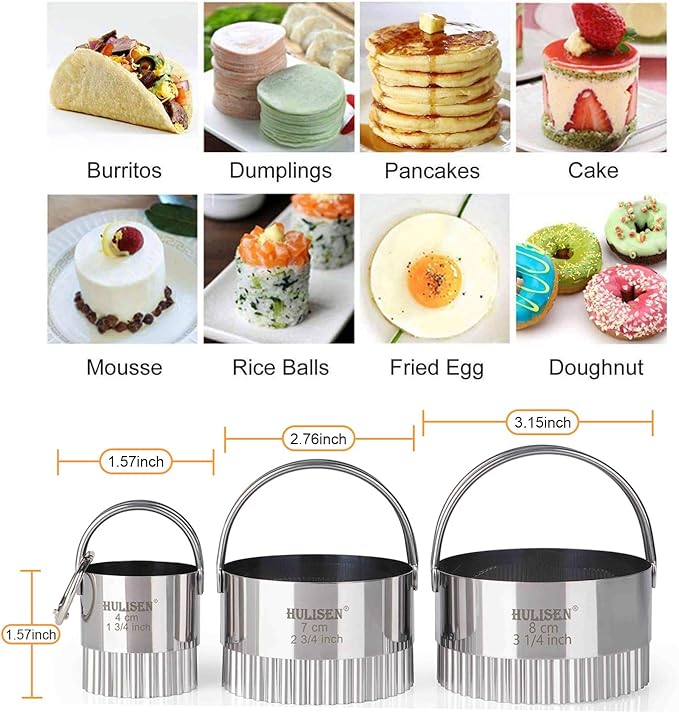 HULISEN Biscuit Cutter Set, Round Cookies Cutter - Image 3