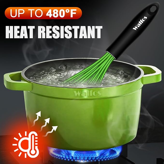 Walfos Silicone Whisk, Rubber Whisks - Image 4