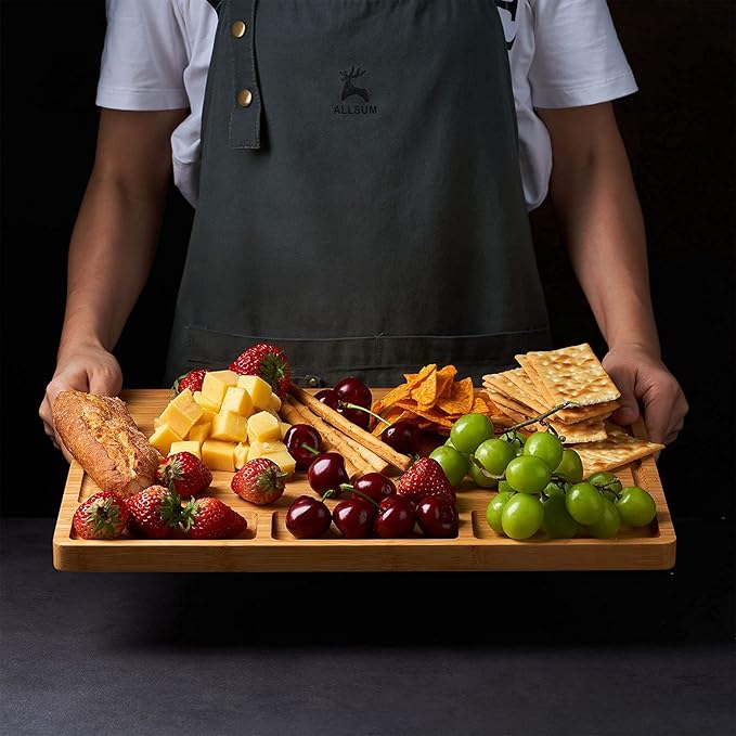 Large Bamboo Wood Cutting Board - Image 3