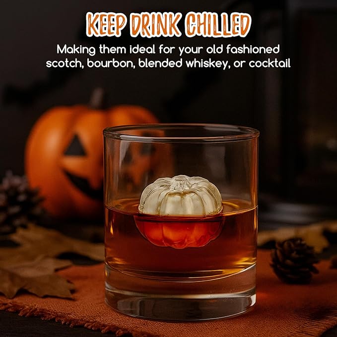Orange 3D Pumpkin Ice Cube Tray - Image 7