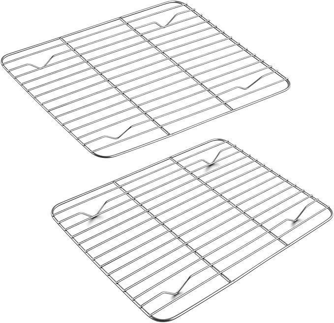 TeamFar Cooling Rack, 9.75” x 7.5” Stainless Steel Wire Baking Rack by TeamFar