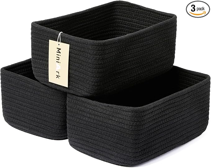 MiniArk Small Storage Baskets for Organizing | Closet Organizer Bins | Shelf by MiniArkStorageBasketsHome