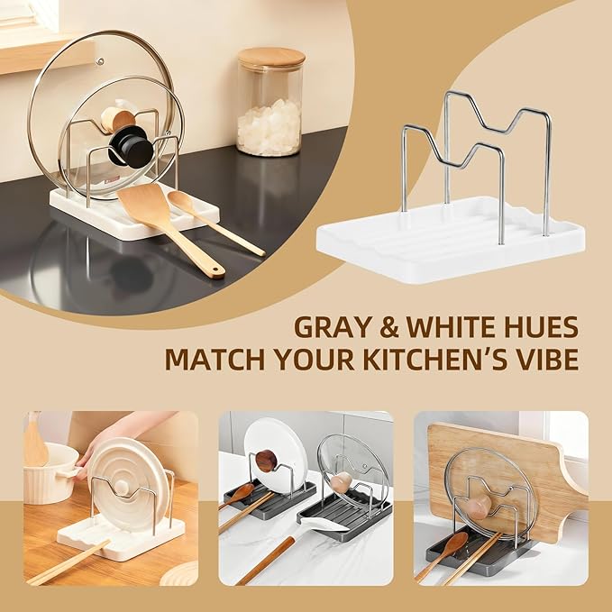 2 in 1 Pot Lid Holder & Spoon Rest - Image 6