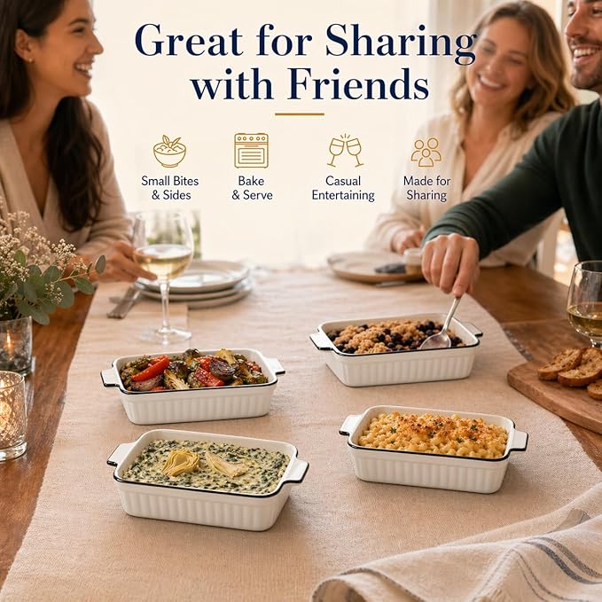 12 Oz Casserole Dish, Ceramic Baking Dishes Sets of 4, Small Casserole Dish - Image 8