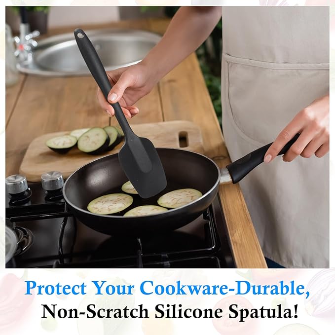Shappy 4 Pieces Silicone Cooking Spoons 10.6 Inch Heat Resistant Kitchen Spoons - Image 6