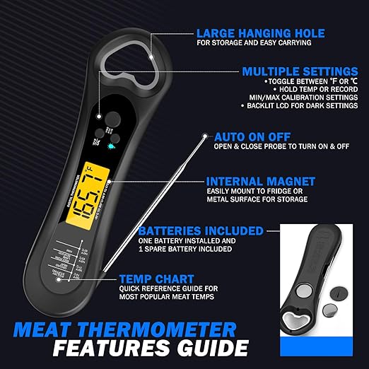 Meat Thermometer Digital, Instant Read Meat Thermometer - Image 7