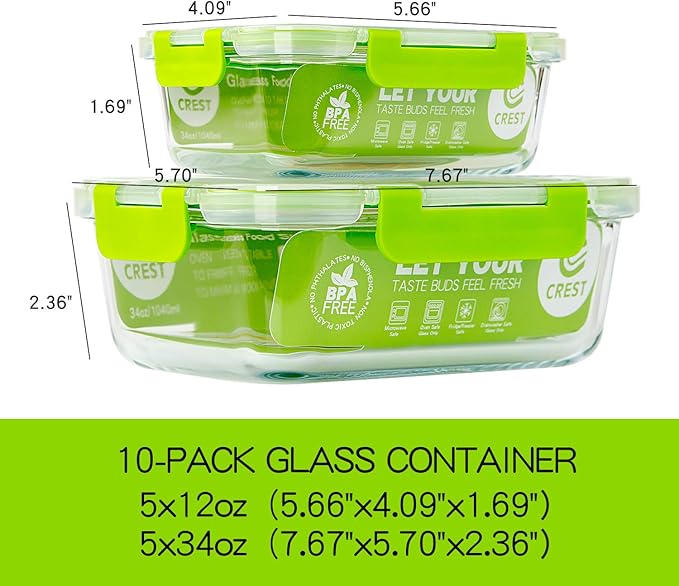C CREST Glass Containers for Food Storage - Image 2