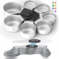 Magnetic Measuring Cups & Spoons Set|304 Stainless Steel Dual Scale Set of 15 by HOWGOODY