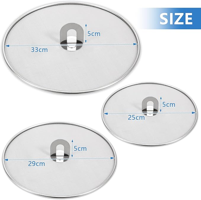 Splatter Screen for Kitchen, Stainless Steel Fine Mesh Splatter Screen for - Image 2