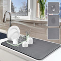 Dish Drying Mat for Kitchen Counter, Hide Stain Anti Absorbent for Kitchen by Etomiel