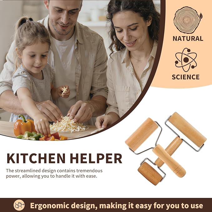 Small Wooden Rolling Pin for Dough Mini Dough Roller - Image 4