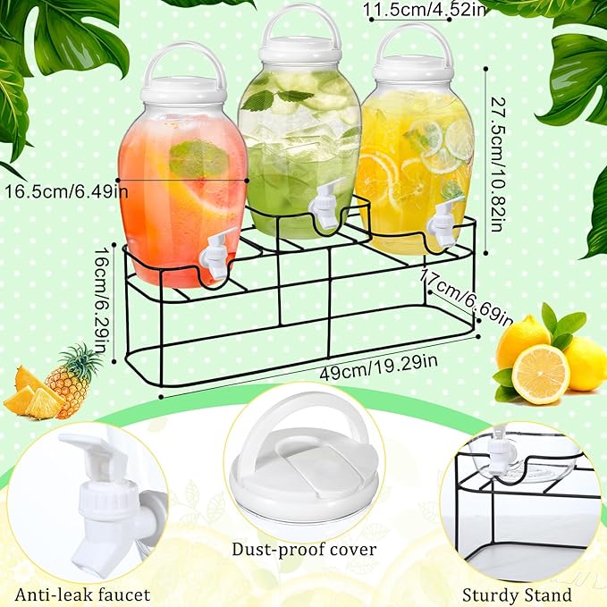 Tanlade 3 Pcs Plastic Drink Dispenser - Image 3