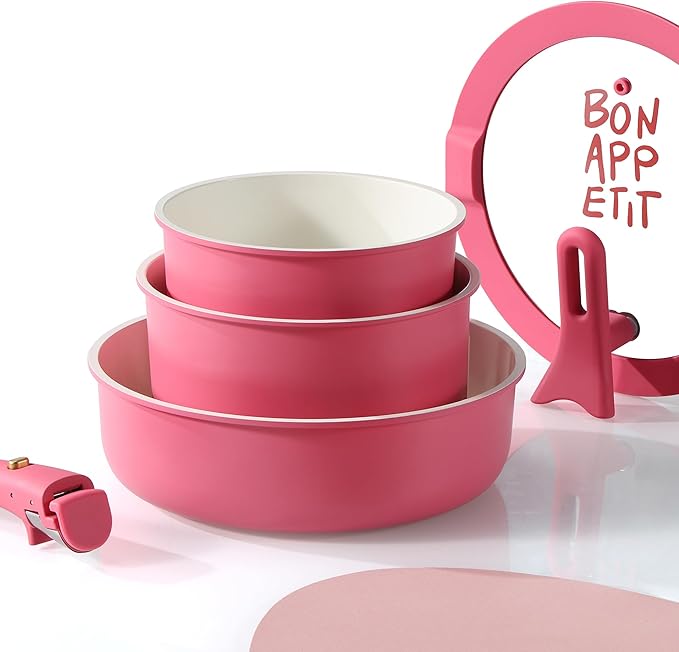 CAROTE 18Pcs Ceramic Cookware Set - Image 5
