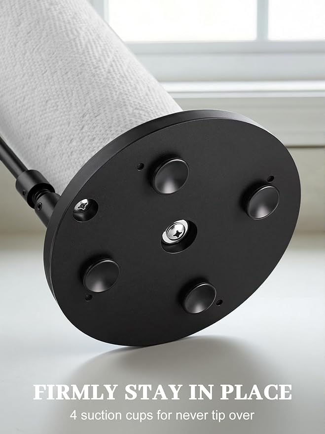 SMARTAKE Paper Towel Holder, Paper Towel Dispenser Standing Weighted Base Non - Image 6