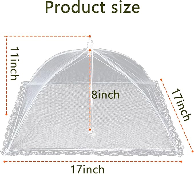 5 PACK Food Covers for Outside Mesh, Picnic Essentials - Image 3