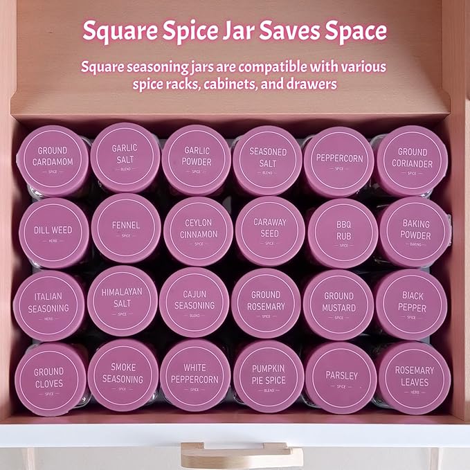 Pink Spice Jars with Labels - Image 4