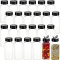 Tiaiidi 24 Pack 3.5 oz Square Plastic Spice Jars, Seasoning Containers by Tiaiidi