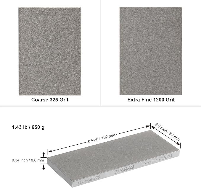 SHARPAL 156N Double-sided Diamond Sharpening Stone Whetstone Knife Sharpener | - Image 4