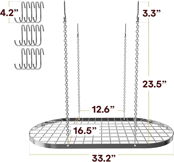 Vdomus Hanging Pot Rack - Image 6