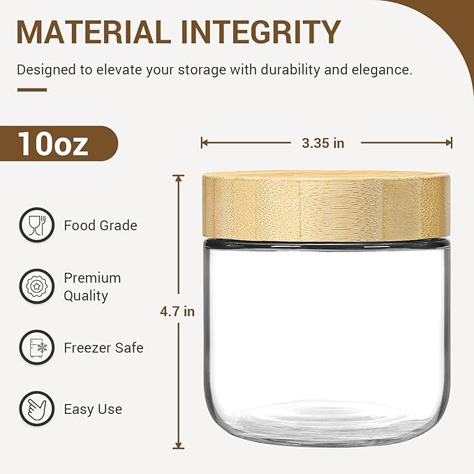NETANY 4-pack 10oz Glass jars - Image 2