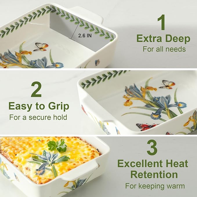 Ceramic Iris Baking Casserole Dish - Image 5
